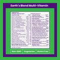 Paradise Herbs Earth's BlendA Organic Superfood Multivitaman with Iron | Antioxidants, Probiotics, Adaptogens, Vitamins A, B, C, D, K2 | Orac Energy Greens + Minerals + Herbs | 30 Vegetarian Capsules
