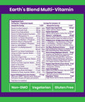 Paradise Herbs Earth's BlendAÃƒâ€šÃ‚Â® Organic Superfood Multivitaman with Iron | Antioxidants, Probiotics, Adaptogens, Vitamins A, B, C, D, K2 | Orac Energy Greens + Minerals + Herbs | 30 Vegetarian Capsules