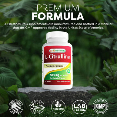 Best Naturals L-Citrulline 2000mg/Serving - Non-GMO - Gluten - 120 Tablets (120 Count (Pack of 1))