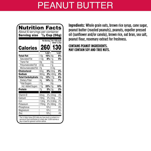 Bear Naked Granola, Breakfast Snacks, Peanut Butter, 12oz Bag (1 Bag)
