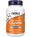 NOW Foods Supplements, (L-Lysine Hydrochloride) 1,000 mg Double Strength Amino Acid 100 Tablets