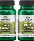 Swanson Full Spectrum Black Currant 400 Milligrams 60 Capsules (2 Pack)
