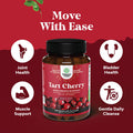 Natures Craft Extra Strength Tart Cherry Capsules - Tart Cherry Extract Capsules 7500mg Non-GMO Tart Cherry Fruit Equivalent per Serving - Advanced Uric Acid Cleanse and Joint Support Supplement - 240 Capsules