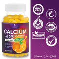 Nature'S Nutrition Sugar Calcium Gummy Bites Plus 400 IU Vitamin D3 Bone Health & Immune Support Supports Bone Strength - Chewable Calcium Nutrition Supplement Non-GMO Orange Flavor Chews - 60 Gummies