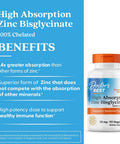 DoctorS Best High Absorption Zinc Bisglycinate 50Mg High Potency Supporting Enhancing Immune System Antioxidant Vc 90 Count