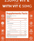 Lunakai Usa Made Vitamin E Gummies 400Iu With Vitamin C - Delicious, Vegan, Non-Gmo Supplement For Daily Skin & Eye Support, D-Alpha Tocopherol, 60Ct