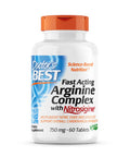 Doctor's Best Fast Acting Arginine Complex w/Nitrosigine, Boost Nitric Oxide, Blood Flow & Vessel Flexibility, Non-GMO, Vegan, Gluten Free, 750mg, White (DRB-00406)