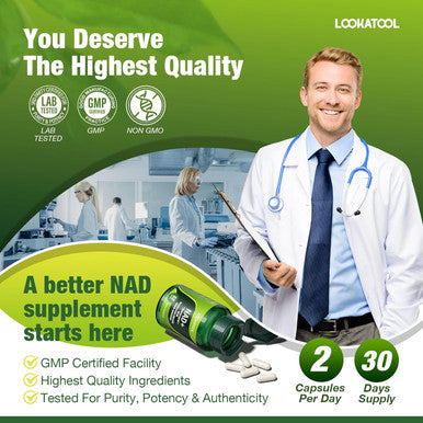 Nad+ Resveratrol Supplement, Liposomal Resveratrol, Quercetin Nr Supplement For Anti-Aging, Focus, Energy,60 Capsules