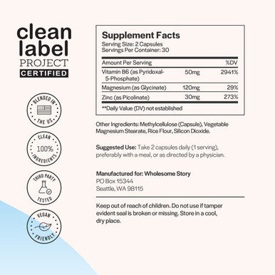 3in1 Zinc Picolinate Magnesium Glycinate Supplements with Vitamin B6 MyoInositol DChiro Inositol Powder Blend