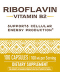 Nature's Way Vitamin B2, 100 mg per serving, 100 Capsules