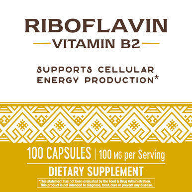 Nature's Way Vitamin B2, 100 mg per serving, 100 Capsules