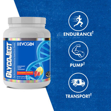 Evogen GlycoJect - Karbolyn Super Carb Powder | Rapid Absorption for PreWorkout | Carbohydrate Powder for Endurance | Intra Workout Carbs Powder for Men & Women | Strawberry Lemonade | 36 Servings
