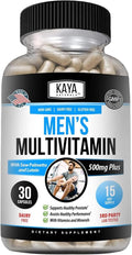 Kaya Naturals Multivitamin for Men Mens Prostate Multivitamin Multi Mineral Daily Supplement Pills for Men Supports Healthy Prostate Vitaminas para Hombres 60 Veggie Capsules