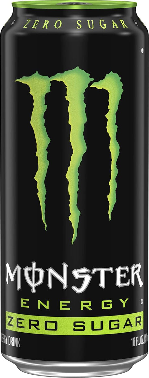 Monster Energy Zero Sugar, Low Calorie Energy Drink, 16 Ounce | Pack of 12