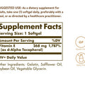 Solgar Vitamin E 268 Mg (400 Iu) 360 Alpha Softgels - Natural Antioxidant Skin & Immune System Support - Naturally-Sourced Vitamin E - Gluten Free Dairy Free - 360 Servings