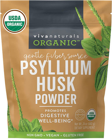 Organic Psyllium Husk Powder (1.5 lbs ) - Easy Mixing Fiber Supplement, Finely Ground & Non-GMO Powder for Promoting Regularity