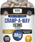 Kaya Naturals CrampAWay Magnesium Glycinate 183mg (180 Count (Pack of 1))