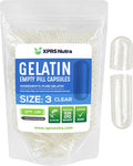 Xprs Nutra Size 3 Empty Capsules - 100 Count Empty Gelatin Capsules - Empty Pill Capsules - DIY Capsule Filling - Clear Pure Bovine Pill Capsules Empty Gel Caps