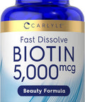 Carlyle Biotin 5000mcg | 250 Fast Dissolve Tablets | Vegetarian Non-GMO Gluten Supplement