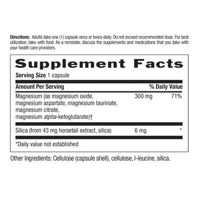 Country Life Target-Mins Magnesium With Silica 300 Mg 120 Vegetarian Capsules