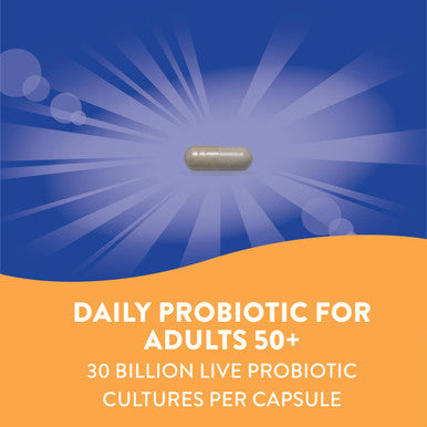 Nature'S Way Fortify Daily Probiotic For Men And Women 50+, 30 Billion Live Cultures, Colon, Digestive, And Immune Health Support* Supplement, 30 Capsules
