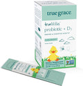 True Grace True Littles - 30 Individual Stick Packs - Kids Daily Probiotic + Vitamin D3 for Immune & Digestive Health - Gluten Soy Dairy - 30 Servings