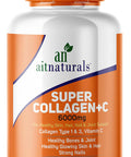 Aitnaturals Super Collagen with Vitamin C (6000mg) - 250 Tablets | Hydrolyzed Bovine Collagen Type 1 & 3 for Enhanced Hair Skin Nails and Healthy Bone & Joint Support| Non-GMO Gluten Halal