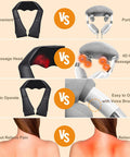 Neck Massager For Neck Pain Relief, 4D Deep Kneading Massagers With 3 Massage Nodes, Cordless Neck And Shoulder Massage With Heat For Neck, Back & Leg, Christmas Gifts For Women,Men