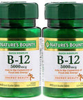 Nature's Bounty Nature'S Bounty B-12 Twin Pack Naturally Cherry Flavor 5000 Mcg 80 Quick Dissolve Tablets 40 Tablets Each