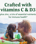 MegaFood Daily Immune Support - Immune Support Supplement With Vitamin C Vitamin D Zinc Astragalus Root And More - Vitamins For Women & Men - Non-Gmo - Made Without 9 Food Allergens - 60 Tabs