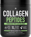 Sports Research Collagen Powder Supplement Vital for Healthy Joints Bones Nails Hydrolyzed Protein Peptides Great Keto Friendly Nutrition for Men Women Mix in Drinks Matcha 10.16 Oz