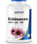 Nutricost Echinacea 800mg, 240 Capsules - Vegetarian Caps, Non GMO, Gluten Free, 120 Servings