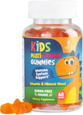 Kids Multivitamin Gummies - Sugar Free Immune Support - Natural Complete Daily Supplement - Multi with Vitamins A, C, E, D3 B6, B12, Zinc Natural, for Boys and Girls, Vegetarian, Non-GMO - 60 Gummies