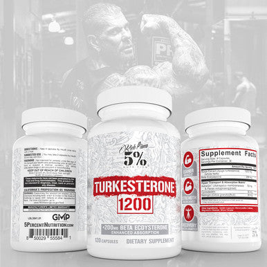 5% Nutrition 2-Stack | Liver & Organ Defender + Turkesterone 1200 | Liver, Kidney, & Heart Support + Ajuga Turkestanica, Ecdysterone, Cyclodextrin, Astragin & Naringin