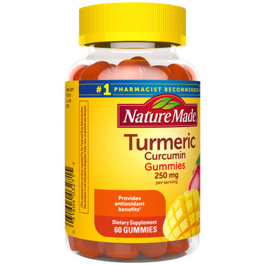 Nature Made Turmeric Curcumin 250Mg Per Serving Dietary Supplement For Antioxidant Support 60 Gummies 30 Day Supply