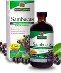 Nature'S Answer Sambucus Black Elder Berry Extract Syrup in Plastic Bottle Alcohol- 8-Fluid Ounces | Daily Immune Support | Packed with Antioxidants | Family Friendly | Flue Season Defender