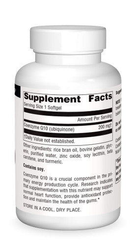 Source Q10 Antioxidant Support 200 mg For Heart, Brain, Immunity, & Liver Support - 90 Softgels