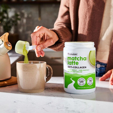NativePath Collagen Peptides - Hydrolyzed Type 1 & 3 Collagen. Keto & Paleo Grass-Fed Protein Powder for Hair Skin Nails Bones Joints Digestion and More - No Gluten or Dairy (Matcha Latte 230g)