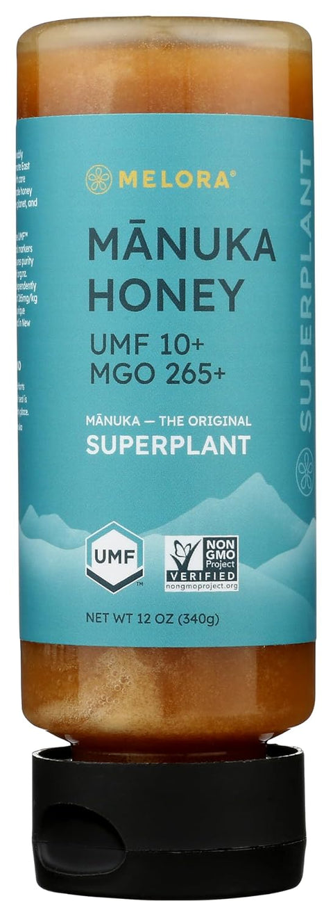 Melora Raw Manuka Honey from New Zealand | UMF 15+ | MGO 525+ | 8.8 Oz Jar | Safe for Skin Care | Edible & Healthy Sugar Alternative | Traceable from Hive to Hand Manuka Honey