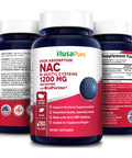 N-Acetyl Cysteine (NAC) 1200mg 180 Veggie Caps (Vegetarian, Non-GMO & ) with Bioperine