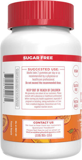Maryruth Organics Calcium Supplement | Sugar | Calcium Gummies for Women and Men Ages 14+ | Strong Bones and Teeth | Essential Mineral | Vegan | Gluten | 60 Count
