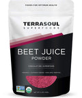 Terrasoul Superfoods Organic Beet Juice Powder 4 Oz - Grown in USA | Concentrated Beet Juice Crystals | Energy & Stamina