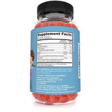 Sunergetic Premium Eye Support Gummies for Kids - Lutein with Zeaxanthin Supports Overall Eye Health Vision & Macular Health - Lutein & Zeaxanthin Gummies with Lutemax 2020-60 Gummies