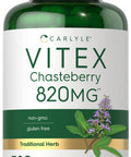 Carlyle Vitex Chasteberry Supplement | 820Mg | 320 Capsules | Vitex Agnus-Castus Fruit For Women | Non-Gmo, Gluten Free