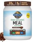 Garden of Life Vegan Protein Powder - Raw Organic Meal Replacement Shakes - Chocolate - Pea Protein Greens And Probiotics For Women And Men Plant Based Dairy Free All In One Shake 14 Servings