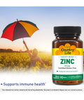 Country Life Zinc 50Mg Target Mins 90 Tablets Certified Gluten Free Certified Vegetarian
