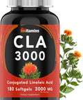 CLA 3000 Supplement (180 Softgels - 3000 mg) | Conjugated Linoleic Acid from Safflower Oil | CLA Pills for Women & Men | Support Your Diet & Weight Goals* | Omega-6 Fatty Acids | by TNVitamins