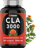 CLA 3000 Supplement (180 Softgels - 3000 mg) | Conjugated Linoleic Acid from Safflower Oil | CLA Pills for Women & Men | Support Your Diet & Weight Goals* | Omega-6 Fatty Acids | by TNVitamins