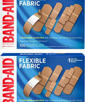 Band-Aid Brand Flexible Fabric Adhesive Bandages For Comfortable Flexible Protection & Wound Care Of Minor Cuts, Scrapes, Wounds, Assorted Sizes, Twin Pack