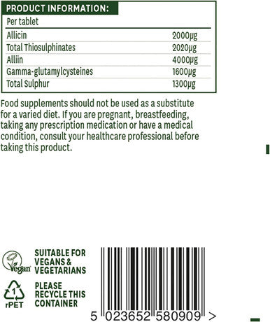 Natures Aid Garlic Concentrated 2000ug - Pack of 90 Tablets